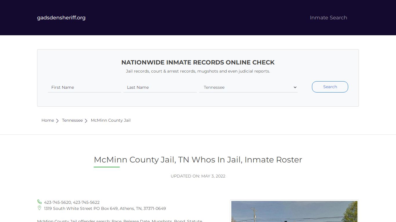 McMinn County Jail, TN Inmate Roster, Whos In Jail